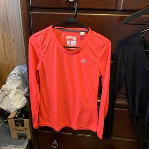 Adidas Women's Bright Red Long Sleeve Tee